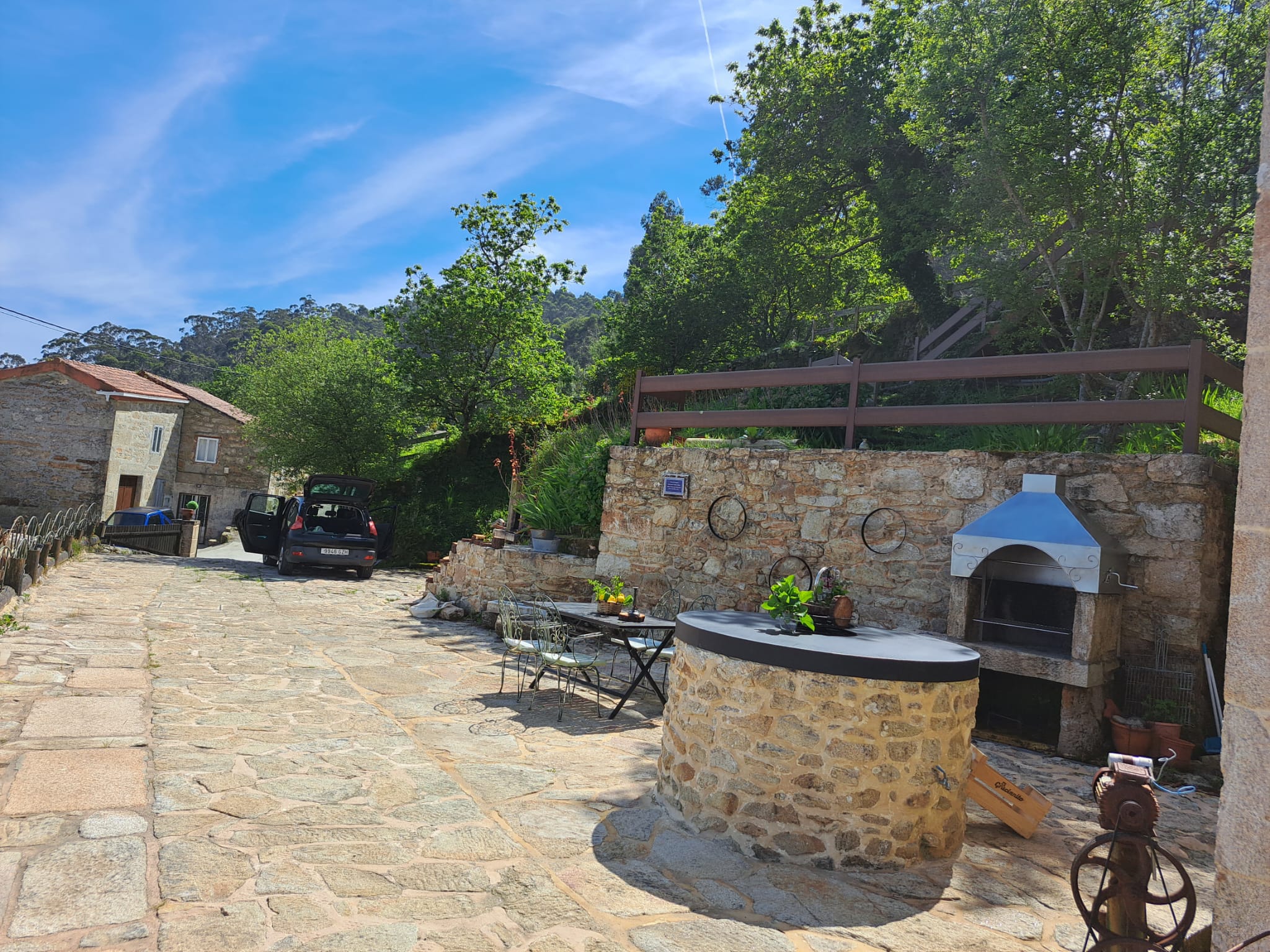 Mirador con vistas espectaculares desde terraza casa rural Muros